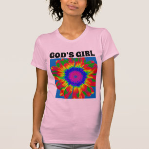 GOTTES MÄDCHEN-GEFÄRBTE KRAWATTE-T - SHIRT