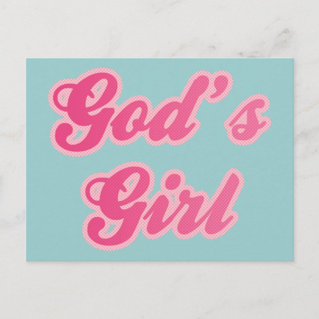 Gottes Mädchen Postkarte (Vorderseite)