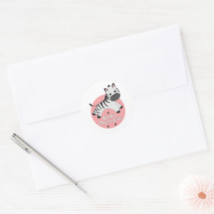 Gottes Meisterwerk Kawaii glückliches Baby Zebra S Runder Aufkleber