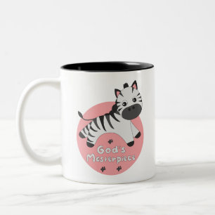 Gottes Meisterwerk Kawaii glückliches Baby Zebra S Zweifarbige Tasse