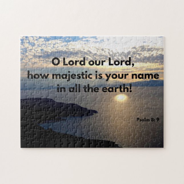 Gottes Name ist Majestic Psalm 8 Bibel Verse (Horizontal)