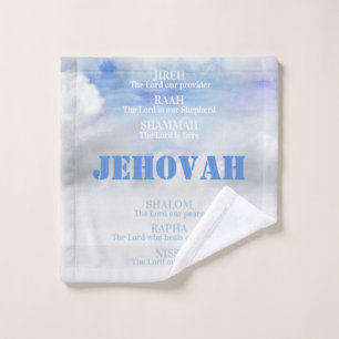 Gottes Namen JIREH SHALOM RAPHA Waschlappen