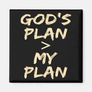 Gottes Plan > Mein Plan Lustige Christen Magnet