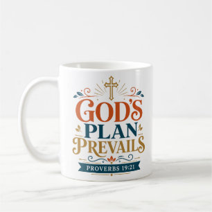 Gottes Plan setzt sich durch Bibelwahrheitszitat Kaffeetasse