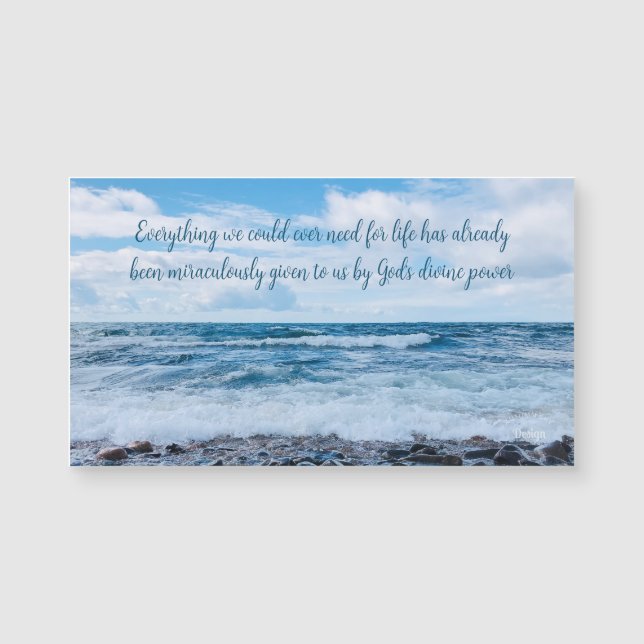 Gottes Power Inspirational Beach Fotografy Magnet (Vorderseite)
