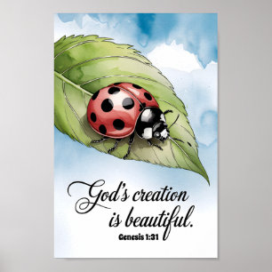 Gottes Schöpfung ist wunderschönes Christliches Ki Poster