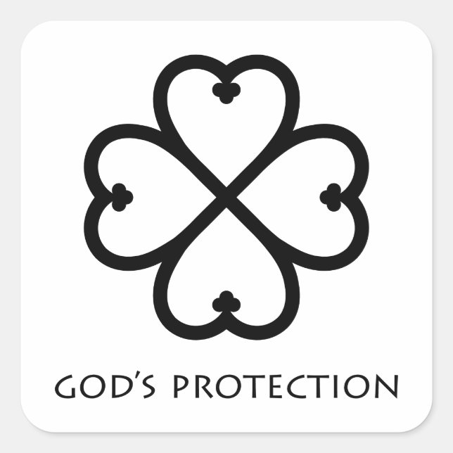 Gottes Schutz (Nyame Dua) Adinkra Symbol Aufkleber (Vorderseite)