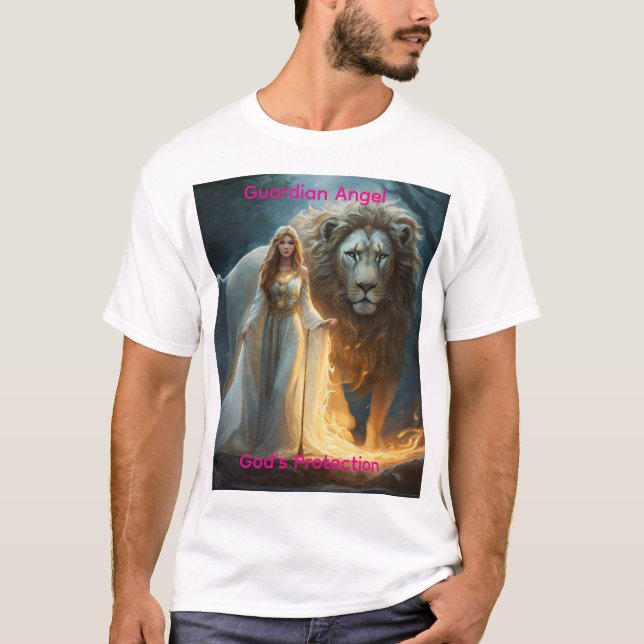 Gottes Schutzengel Kurzarm T-Shirt (Vorderseite)