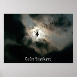 Gottes Sneakers Text Poster