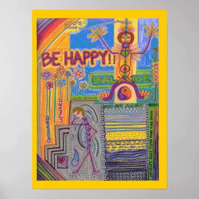 Gottes String Mind Map V Poster (Vorne)