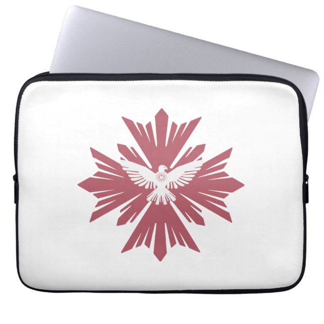 Gottes Taube des Friedens Laptopschutzhülle (Vorderseite)