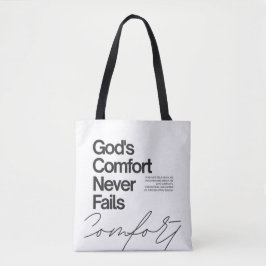 Gottes Trost versagt nie minimalistischer Stil Tasche