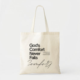 Gottes Trost versagt nie minimalistischer Stil Tragetasche