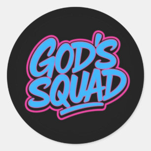 Gottes Truppe Runder Aufkleber