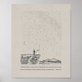 Gottes Versprechen an Abraham - Genesis 15:5 Bibel Poster