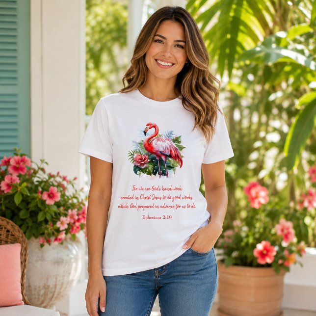 Gottes Werk Flamingo  T-Shirt (Von Creator hochgeladen)