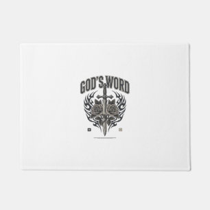 Gottes Wort Schwert & Rosen Vintage Christlich Fußmatte