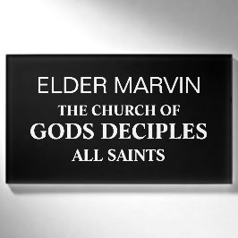 Gottes Zeuge Personalisiert Namenschild