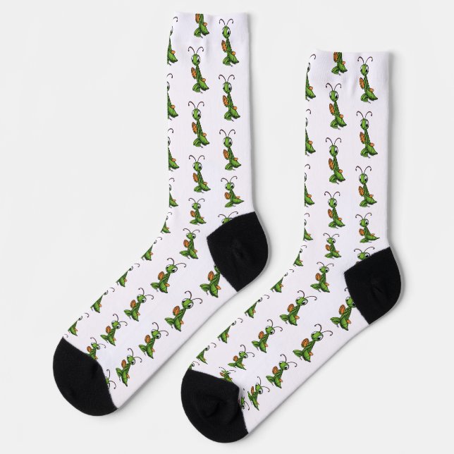Gottesandbare Cartoon-Socken Socken (Linkes Detail)
