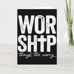 Gottesdienst durch die Sorge Inspirierender Christ Karte