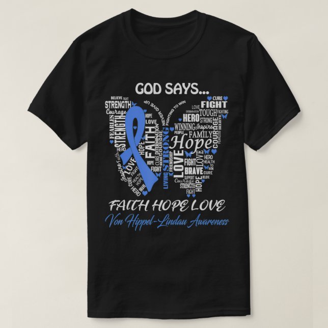 Gottesdienst Hoffnung Liebe von Hippel Lindau Bewu T-Shirt (Design vorne)