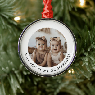 Gotteseltern-Foto-Angebot Mädchen Zwillinge Ornament Aus Metall