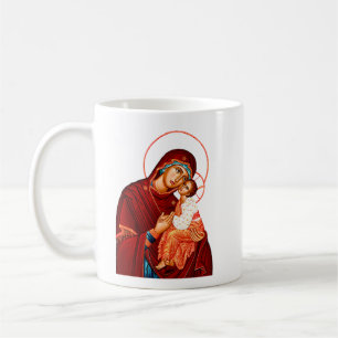 Gottesmutter, die auf die Ikone küsst Kaffeetasse