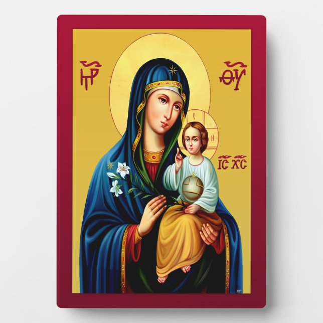 Gottesmutter Fotoplatte (Vorderseite)