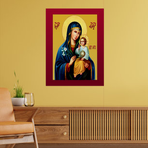 Gottesmutter neu rot poster