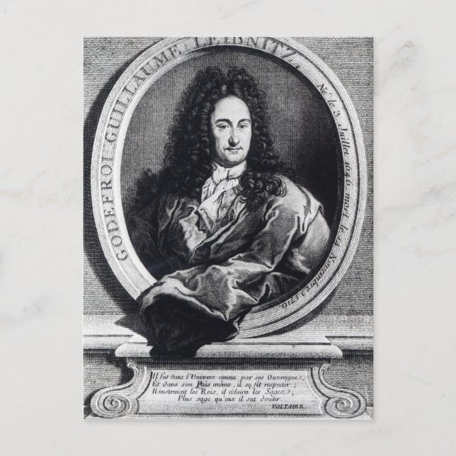 Gottfried Wilhelm Leibniz Postkarte (Vorderseite)
