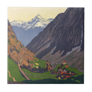Gotthard-Pass Gebirgspass in den Alpen Fliese