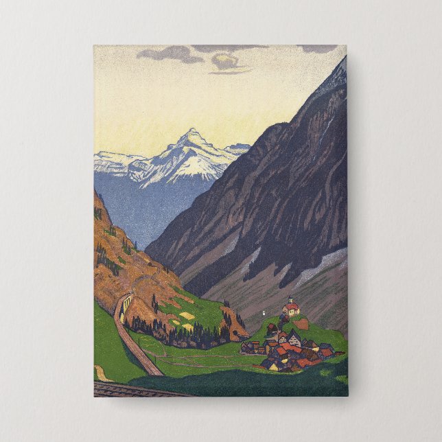 Gotthard Pass - Nostalgie Button (Vorderseite)