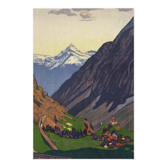 Gotthard Pass - Nostalgie Poster (Vorderseite)