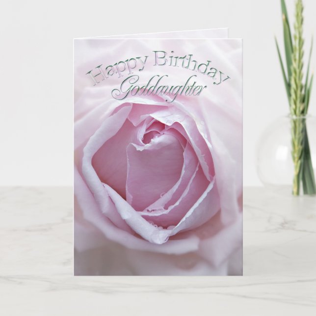 Gottheiterin, Geburtstagskarte mit rosa Rosa Karte (Vorderseite)