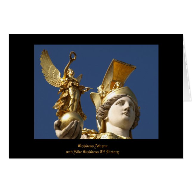 Göttin Athena und Göttin der Siegerkarte! (Vorderseite (Horizontal))