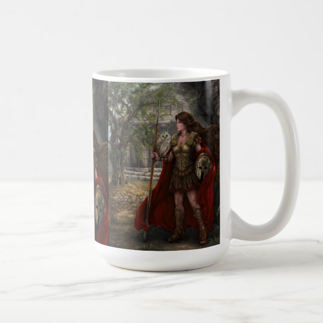 Göttin-Athene-Tasse durch Künstler Lindsay Kaffeetasse (Rechts)