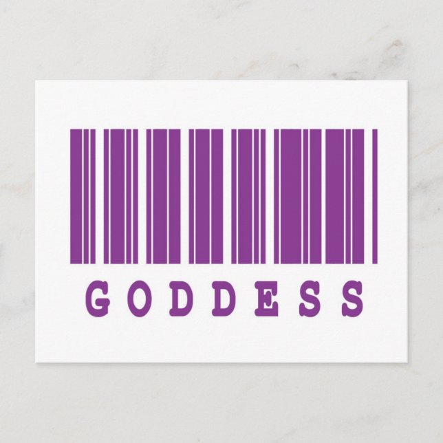 Göttin Barcode-Design Postkarte (Vorderseite)