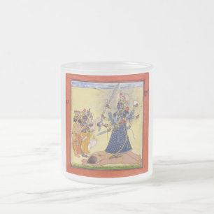 Göttin Bhadrakali angebetet von den Göttern 1675 Mattglastasse