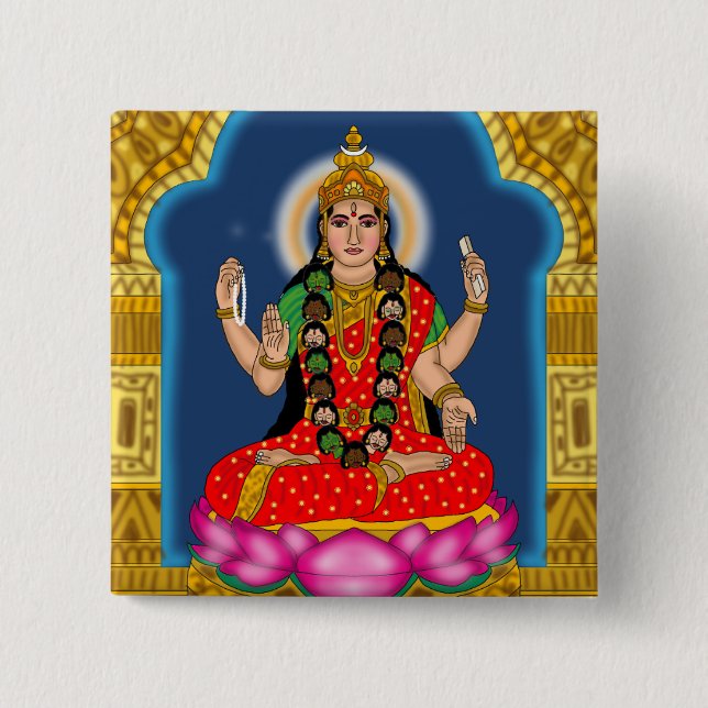 Göttin Bhairavi Button (Vorderseite)