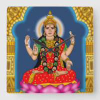 Göttin Bhairavi Wanduhr