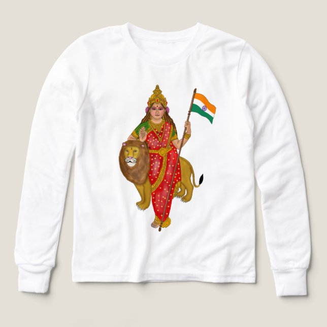 Göttin Bharat Mata T-Shirt (Design Vorderseite)