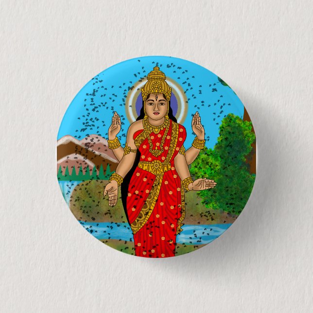 Göttin Bhramari Button  (Vorderseite)
