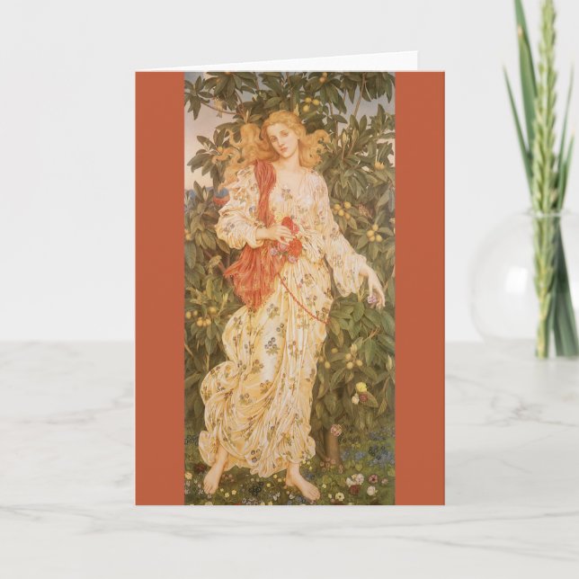 Göttin der Blüten und Blume, Flora von Morgan Karte (Vorderseite)