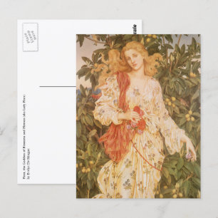 Göttin der Blüten und Blumen, Flora von Morgan Postkarte