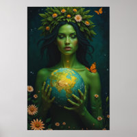 Göttin der Erde - Naturschutz Fantasy Art