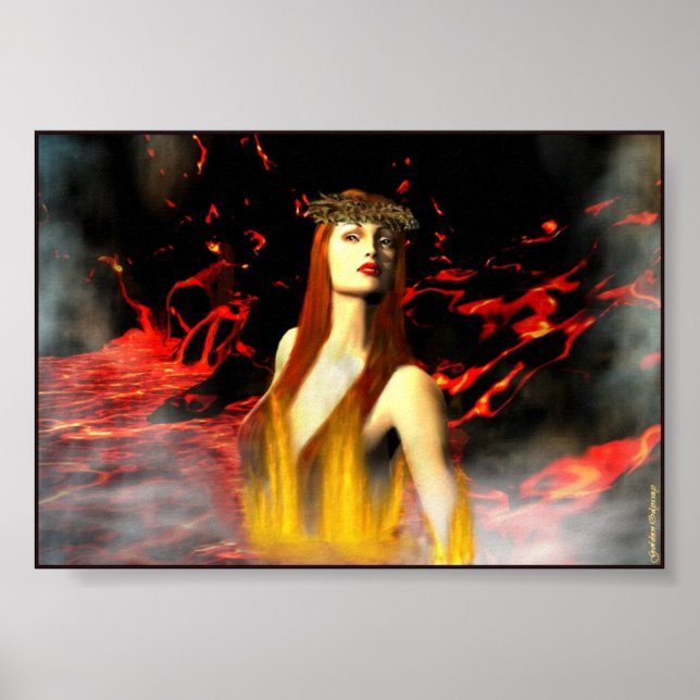 Göttin der Feuerdruckerei Poster (Vorne)