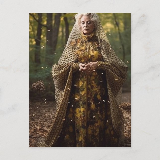 Göttin der Honigbienen Postkarte (Vorderseite)