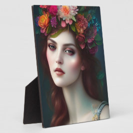 Göttin der Liebe Atemberaubende Blume Portrait Tab Fotoplatte