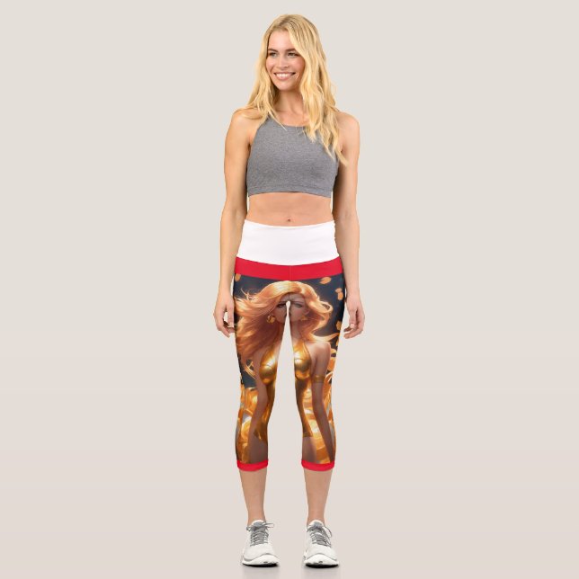 Göttin der Liebe: Portrait von Aphrodite Capri Leggings (Vorderseite)