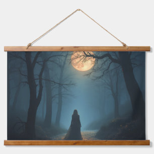 Göttin der Nacht Wandteppich Mit Holzrahmen